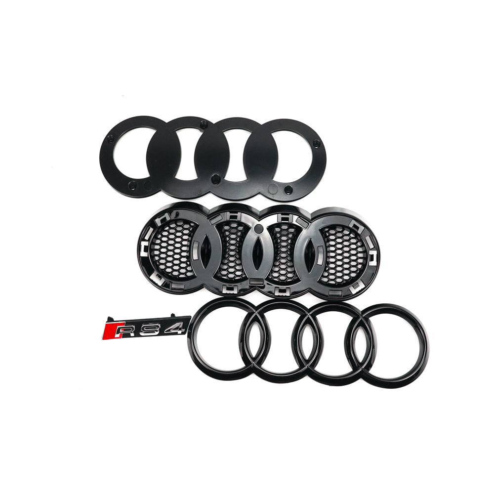 2012-2016 Audi B8.5 A4 / A4 Sline / S4 Front Grill RS4 Honeycomb Mesh Hex Black Grill Replacement