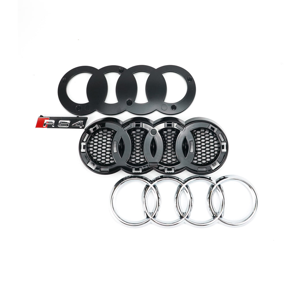 2012-2016 Audi A4/S4 B8.5 With Quattro RS4 Style Front Bumper Grill Replacement Black Grille