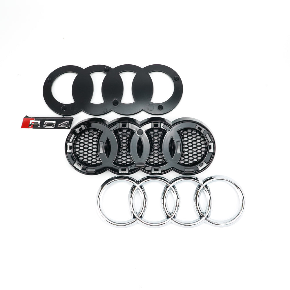 2012-2016 Audi A4/S4 B8.5 With Quattro RS4 Style Front Bumper Grill Replacement Black Grille