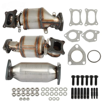 2009-2015 Honda Pilot V6 3.5L 3Pcs Catalytic Converter Set 45131-45132-16447 Bank1 Bank2