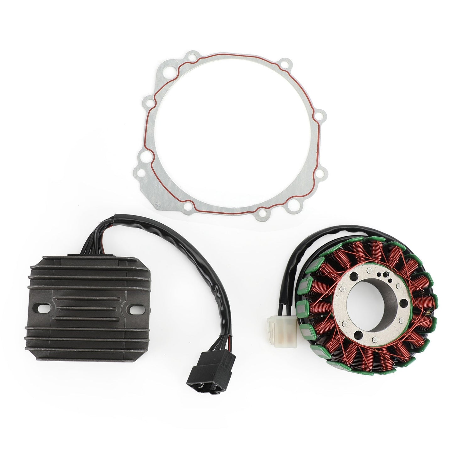 1997-2000 Suzuki GSXR600 GSX-R600 Regulator Rectifier 32800-33E00+Stator Coil 31401-33E00+Gasket Cover 11483-33E01
