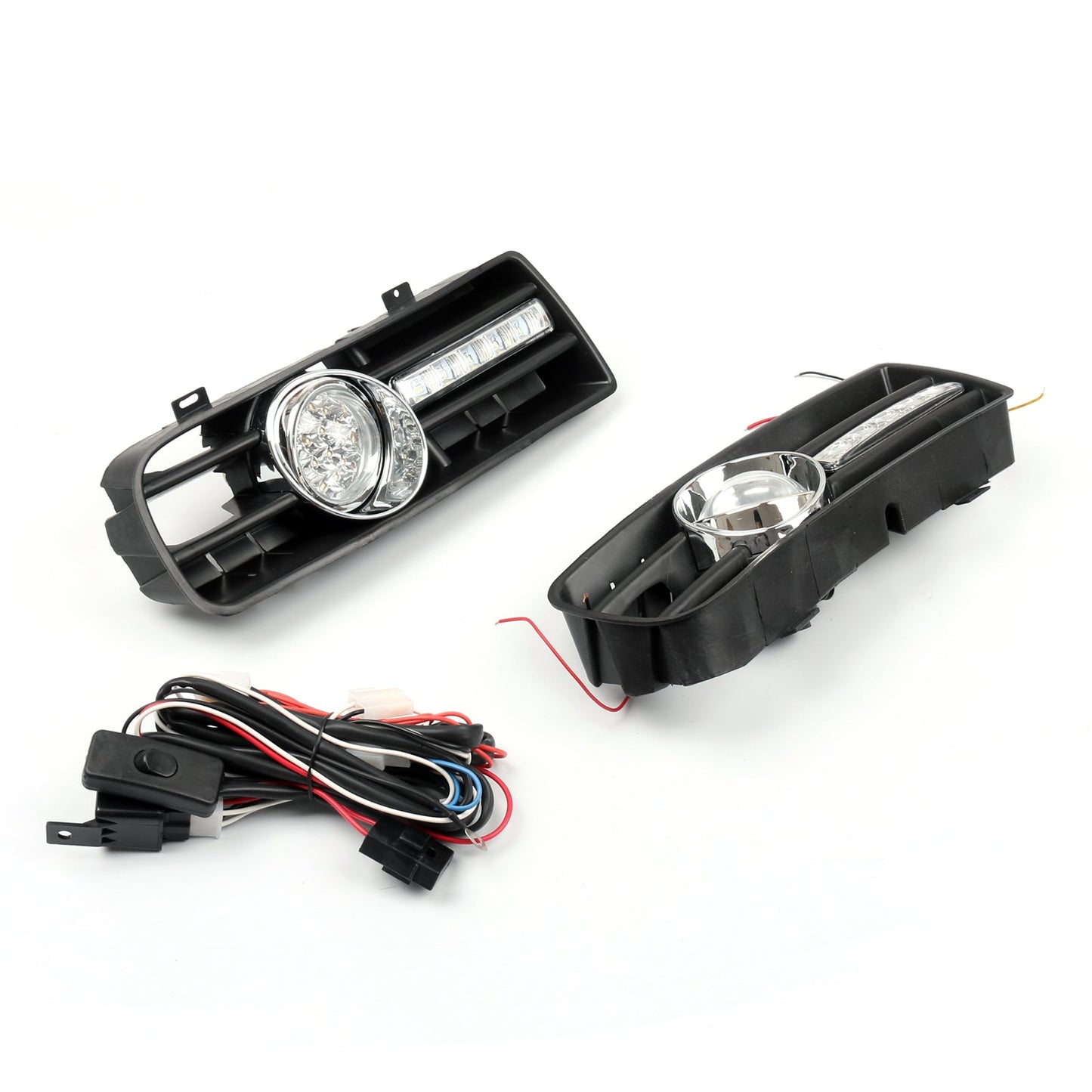 1999-2004 VW Golf GTI/TDI MK4 2x Fog Light 5 LED Front Bumper Grille DRL Lamp