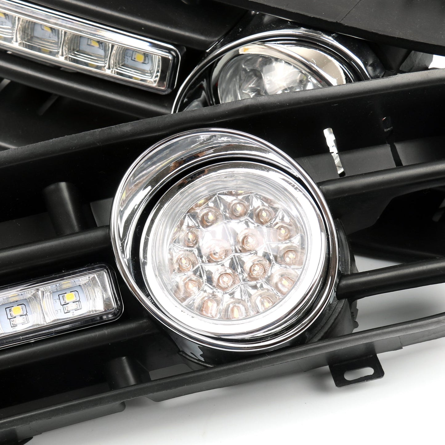 1999-2004 VW Golf GTI/TDI MK4 2x Fog Light 5 LED Front Bumper Grille DRL Lamp