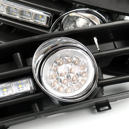 1999-2004 VW Golf GTI/TDI MK4 2x Fog Light 5 LED Front Bumper Grille DRL Lamp