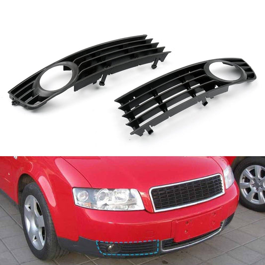 2002-2005 Audi A4 B6 Pair Front Bumper Lower Fog Light Fog Lamp Grilles Grill 8E0807681