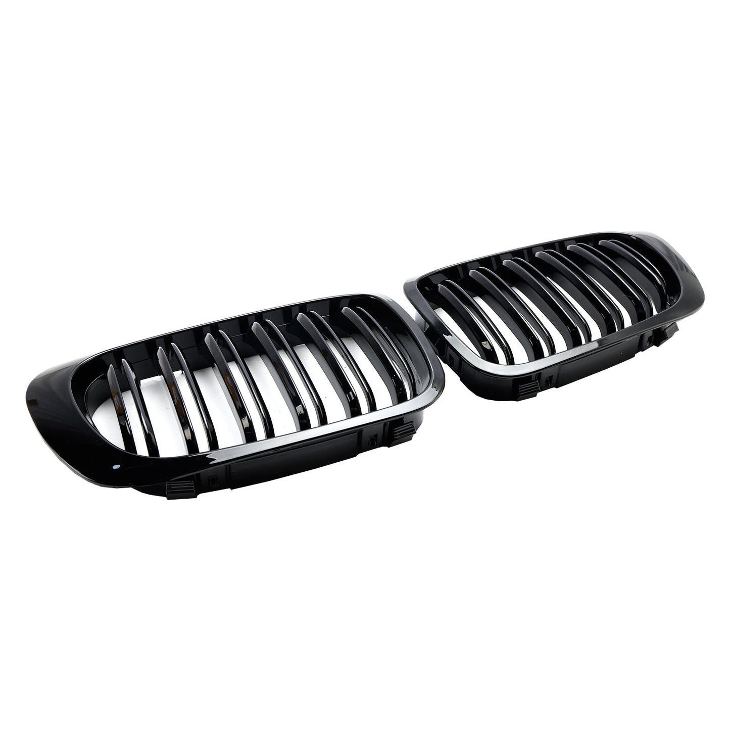 1999-2001 BMW 3 Series E46 2-Door 323Ci/328Ci/320Ci/325Ci/318Ci Double Line Front Grill Gloss Black Grille
