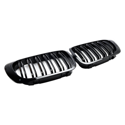 1999-2001 BMW 3 Series E46 2-Door 323Ci/328Ci/320Ci/325Ci/318Ci Double Line Front Grill Gloss Black Grille