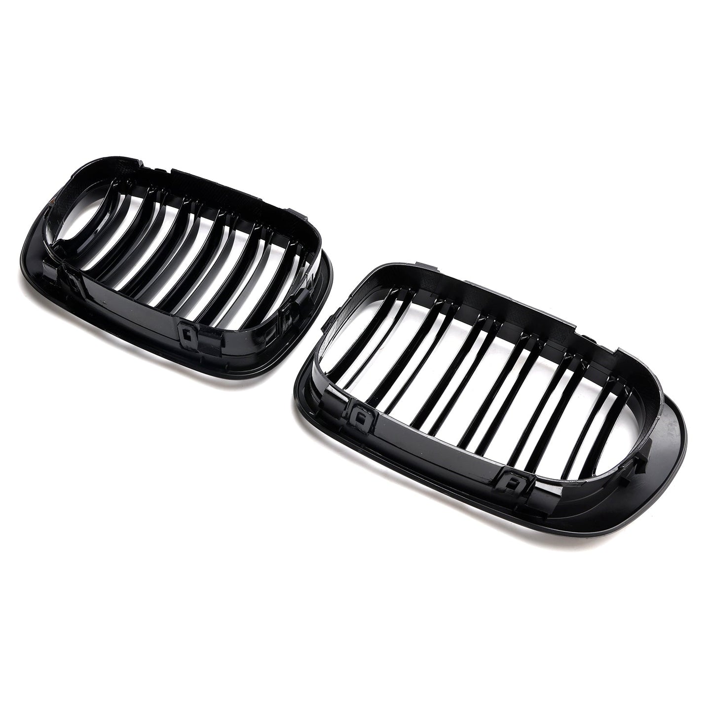 1999-2001 BMW 3 Series E46 2-Door 323Ci/328Ci/320Ci/325Ci/318Ci Double Line Front Grill Gloss Black Grille