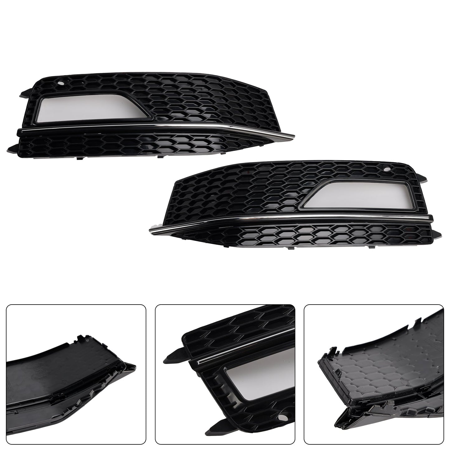 2013-2015 Audi A4 S-line / S4 Grille 2PCS Front Bumper Fog Light Lamp Cover Grill