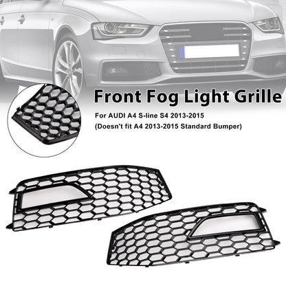 2013-2015 Audi A4 S-line / S4 Grille 2PCS Front Bumper Fog Light Lamp Cover Grill