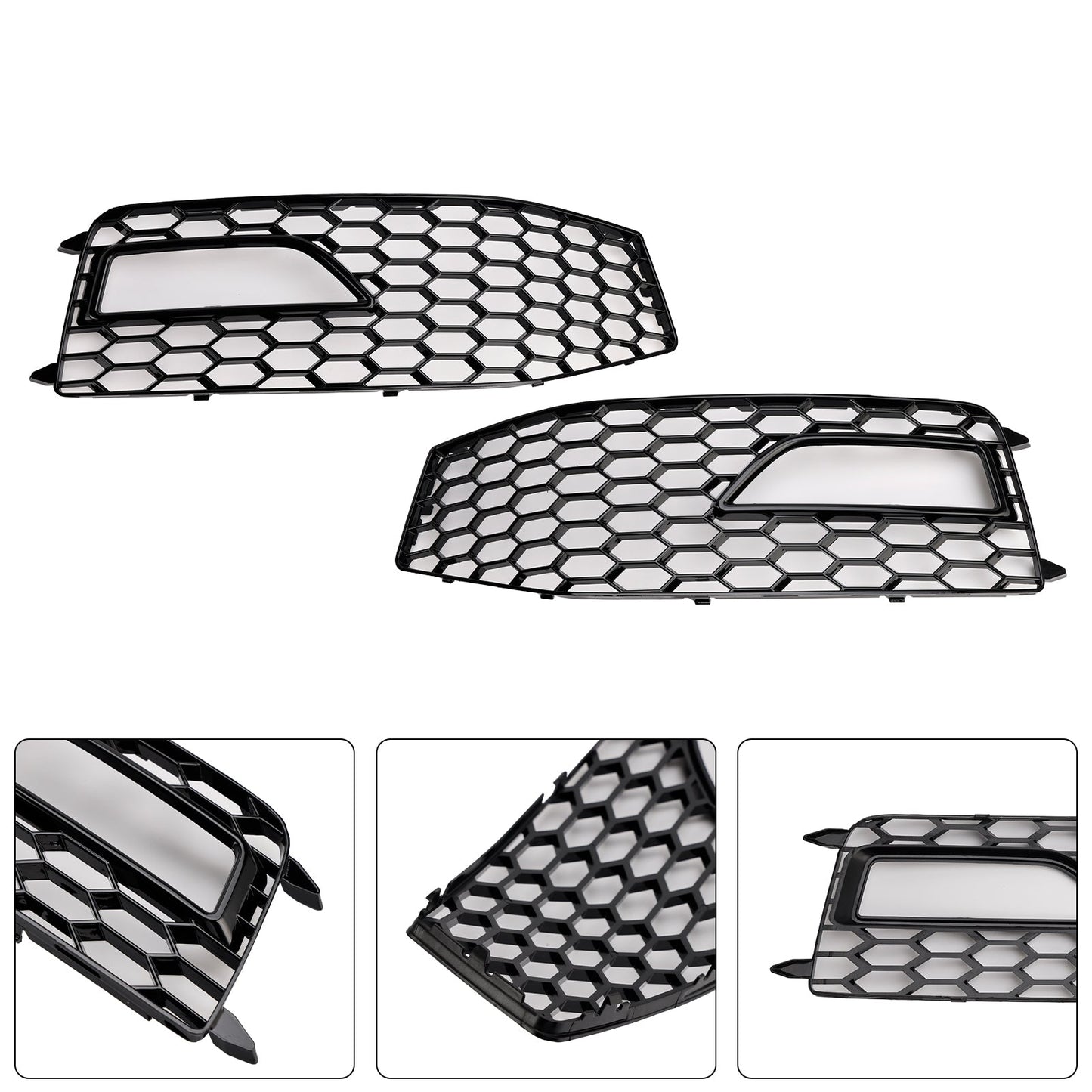 2013-2015 Audi A4 S-line / S4 Grille 2PCS Front Bumper Fog Light Lamp Cover Grill