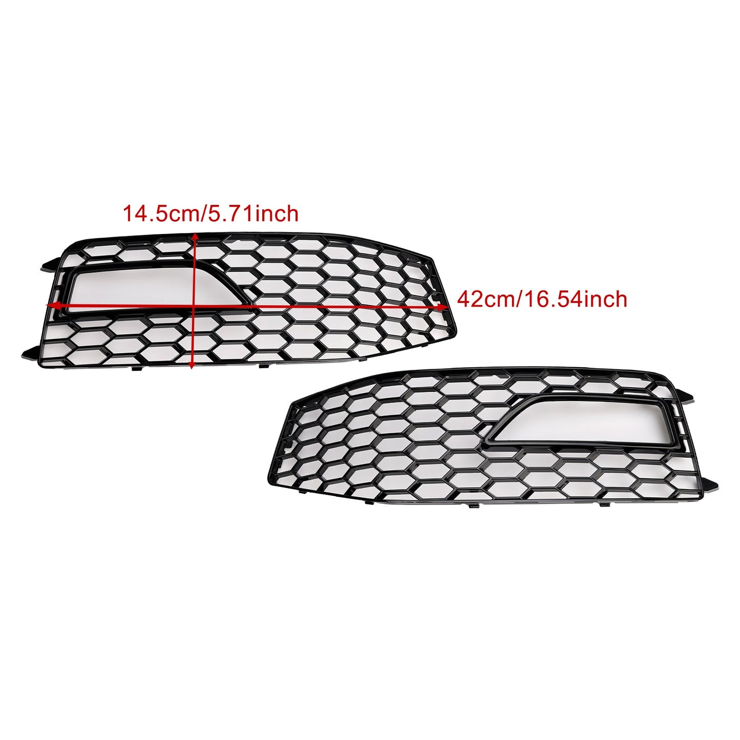 2013-2015 Audi A4 S-line / S4 Honeycomb Mesh Grill Front Bumper 2PCS Fog Light Lamp Cover Grille