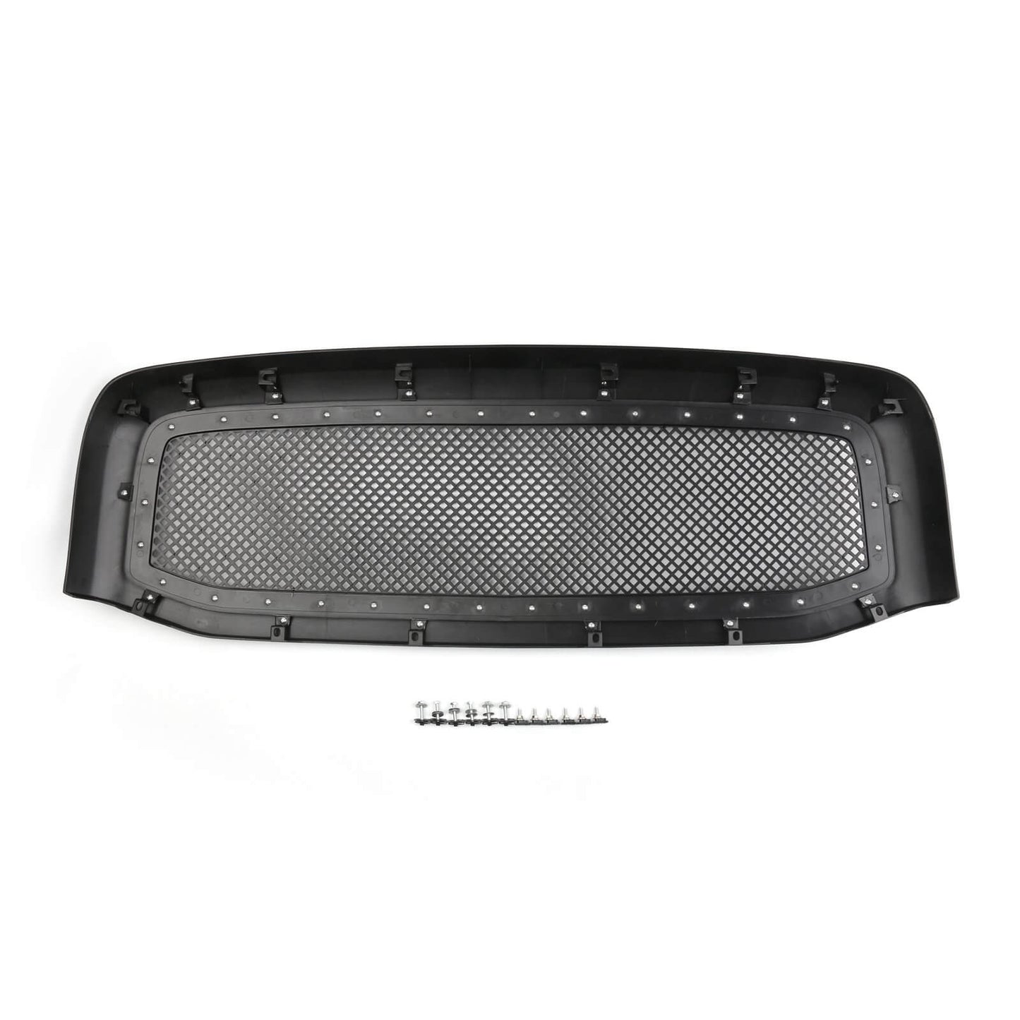 2006-2008 Ram 1500 2500 3500 Dodge Mesh Rivet Grill Replacement Front Hood Grille Black/Chrome Generic