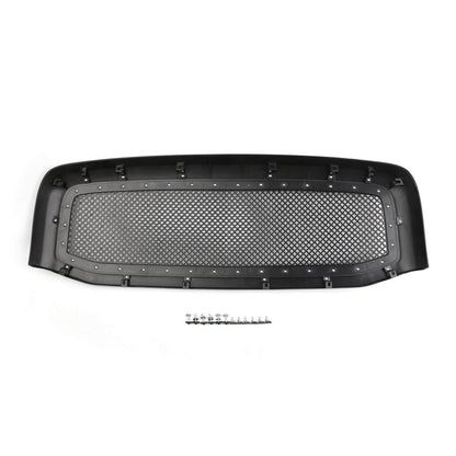 2006-2008 Ram 1500 2500 3500 Dodge Mesh Rivet Grill Replacement Front Hood Grille Black/Chrome Generic