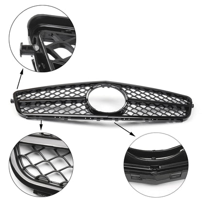 2008-2013 Mercedes Benz C-Class W204 C250 C300 C350 Front Bumper Grill Black Grille