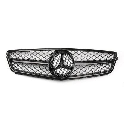 Mercedes Benz 2008-2014 C-Class W204 C250 C300 C350 Front Bumper Grill Black Replacment Grille