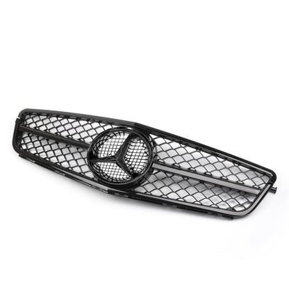 Mercedes Benz 2008-2014 C-Class W204 C250 C300 C350 Front Bumper Grill Black Replacment Grille