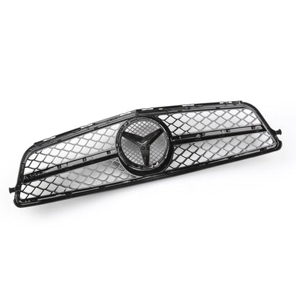 Mercedes Benz 2008-2014 C-Class W204 C250 C300 C350 Front Bumper Grill Black Replacment Grille