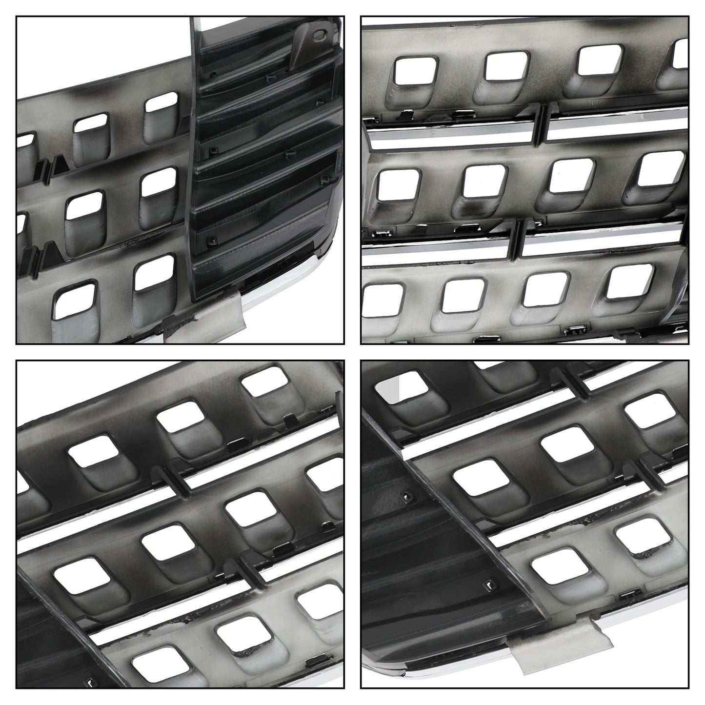2005 2006 2007 2008 Mercedes Benz ML-Class W164 Blcak Front Grill Bumper Replacement Grille W/ Star Emblem