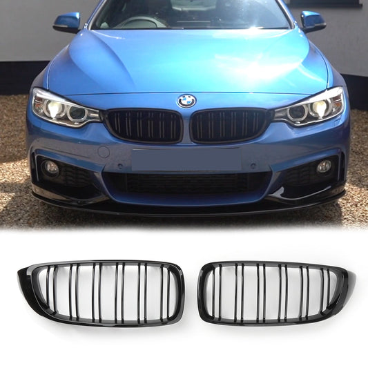 2014-2020 BMW 4 Series F32 F33 F36 F82 430i/440i/420i/428i/420d Kidney Grille M4 Sport Gloss Black Grill