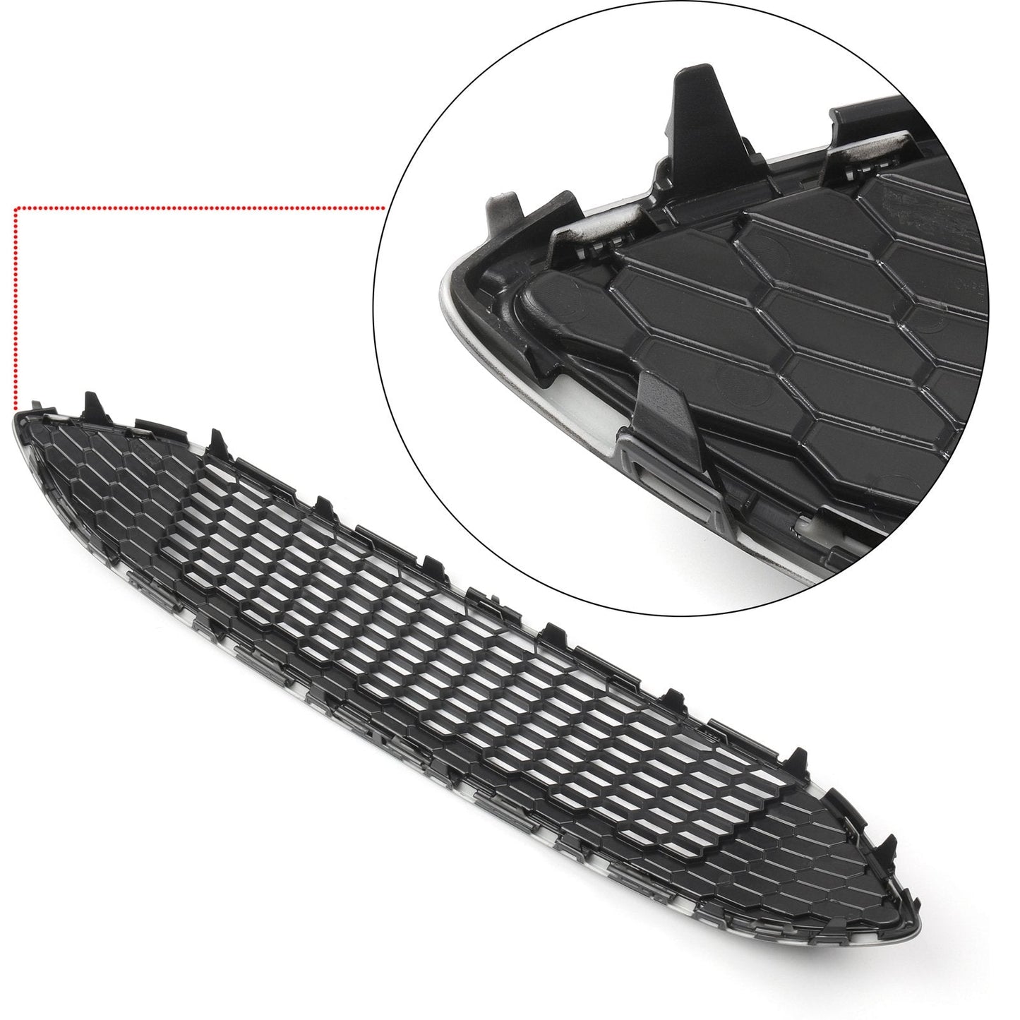 Ford 2015-2016 Focus Front Bumper Grille ABS Gloss Black Honeycomb