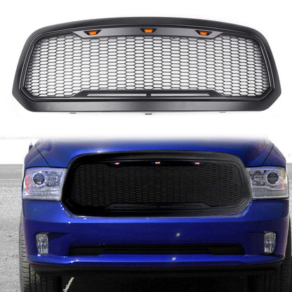 2013-2018 Dodge Ram 1500 Grille Raptor Style Front Hood Mesh Grill W/ LED Light Generic