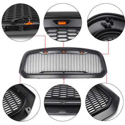 2013-2018 Dodge Ram 1500 Grille Raptor Style Front Hood Mesh Grill W/ LED Light Generic