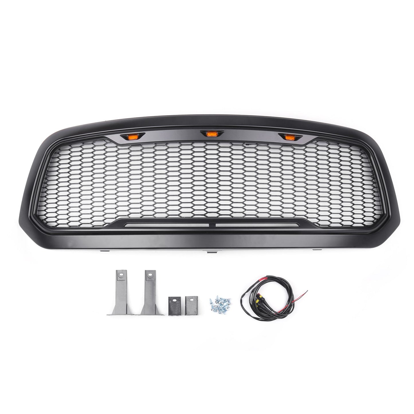 2013-2018 Dodge Ram 1500 Grille Raptor Style Front Hood Mesh Grill W/ LED Light Generic