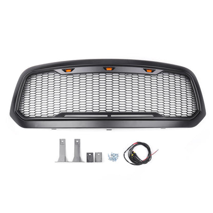 2013-2018 Dodge Ram 1500 Grille Raptor Style Front Hood Mesh Grill W/ LED Light Generic
