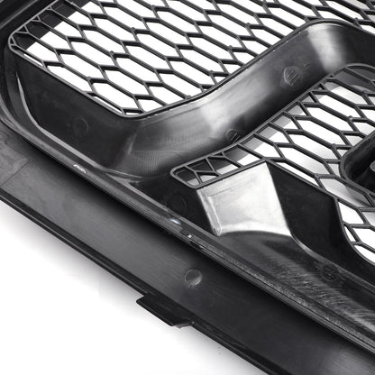 2013-2018 Dodge Ram 1500 Big Horn / Rebel Style Front Bumper Grill Black Replacement Grille W/ LED Light