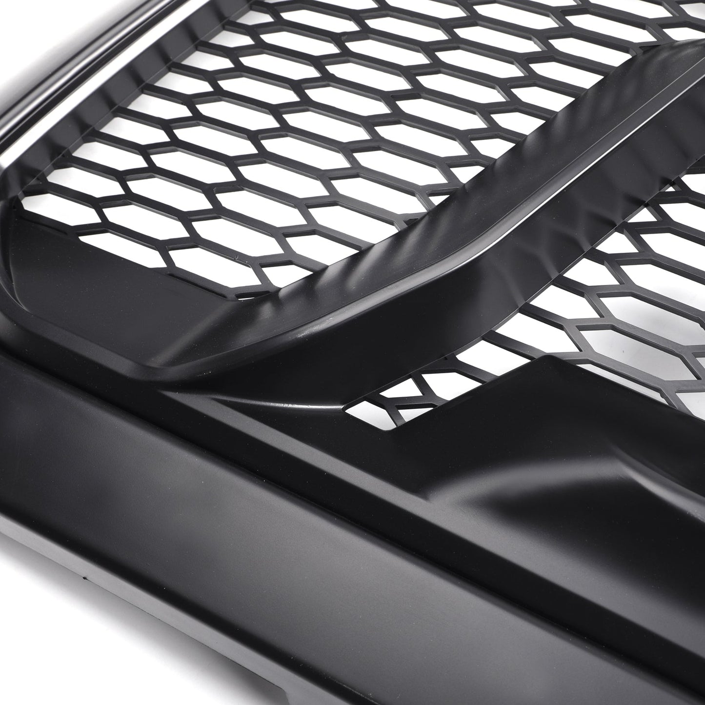 2013-2018 Dodge Ram 1500 Rebel Style Grill Front Bumper Replacement Black Grille W/ Letter and LED Light