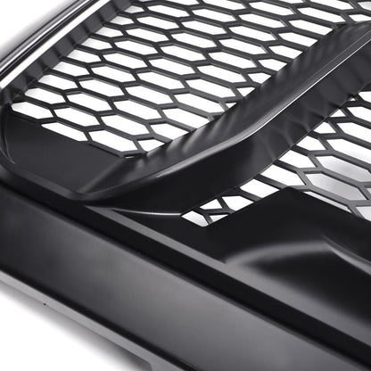 2013-2018 Dodge Ram 1500 Rebel Style Grill Front Bumper Replacement Black Grille W/ Letter and LED Light