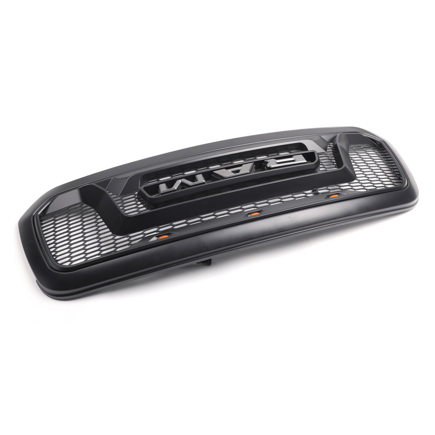 2013-2018 Dodge Ram 1500 Big Horn / Rebel Style Front Bumper Grill Black Replacement Grille W/ LED Light