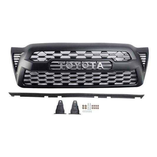 TRD PRO Grill For 2005-2011 Toyota Tacoma Front Bumper Black Grille