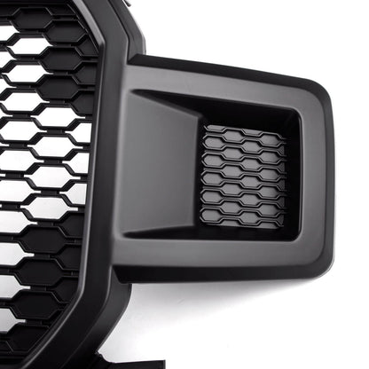 Ford F150 2018-2020 XLT/Lariat/Platinum/King Ranch front bumber Grill W/ LED Black Raptor Style Grille