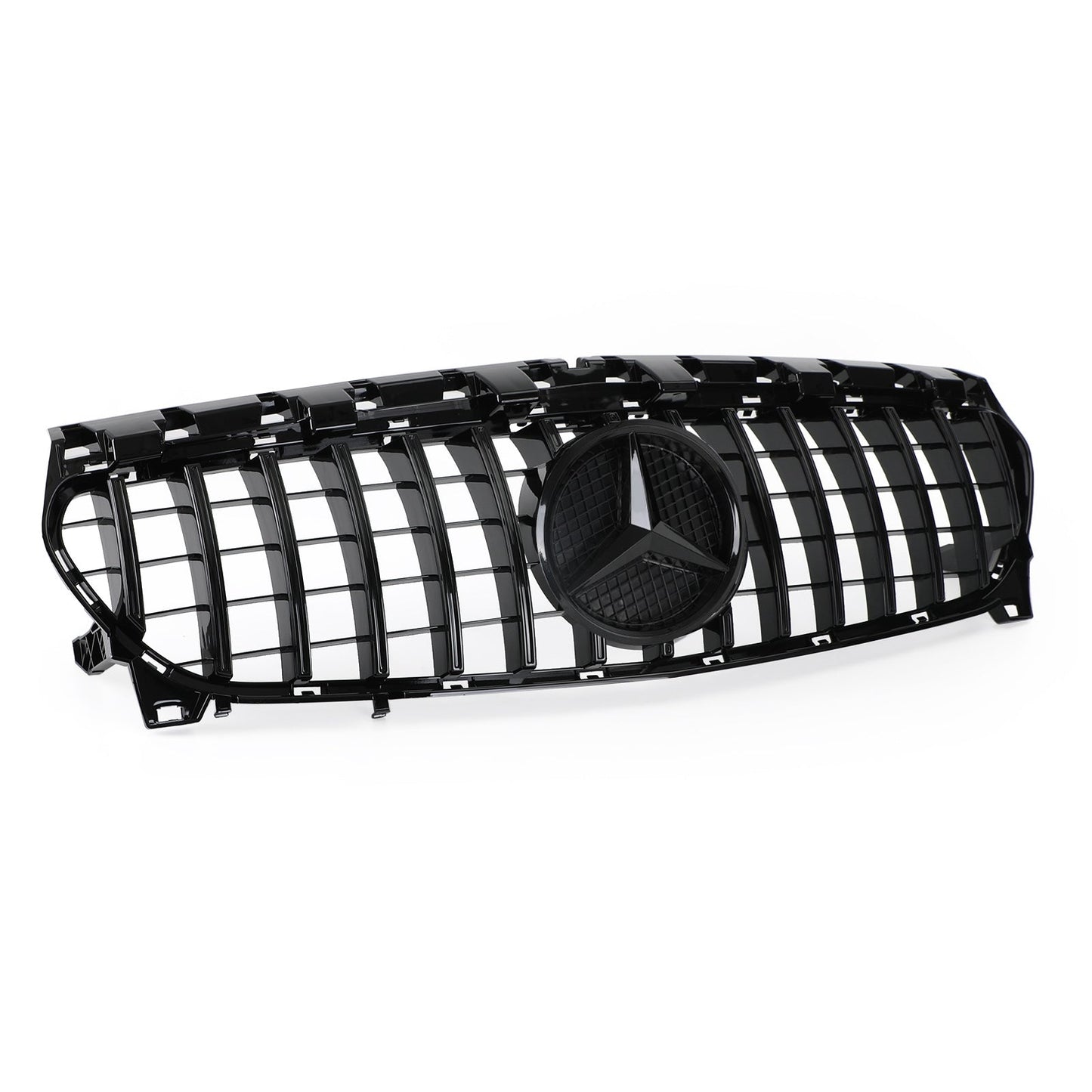 2013-2019 Mercedes Benz CLA-Class W117 C117 GT Style Front Grill Replacement Black Grille With Emblem