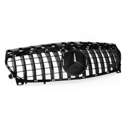 2013-2019 Mercedes Benz CLA-Class W117 C117 GT Style Front Grill Replacement Black Grille With Emblem