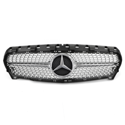 2013-2019 Diamond Style Mercedes Benz CLA-Class Chrome Grille Air Intake Radiator Bumper Grill With Star