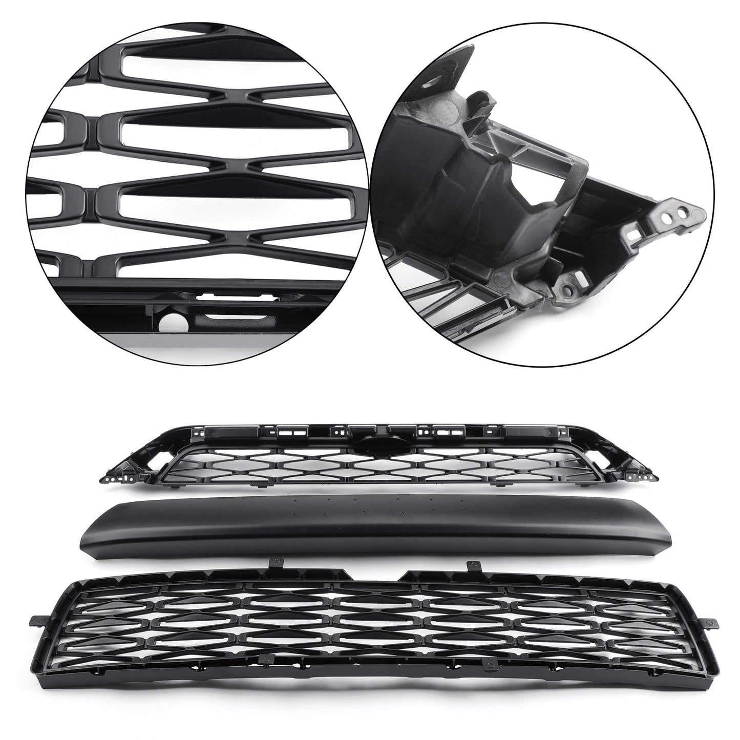Toyota 2014-2019 4Runner TRD PRO PZ323-35056 PZ327-35053 3 Piece Front Bumper Grille Replacement Kit