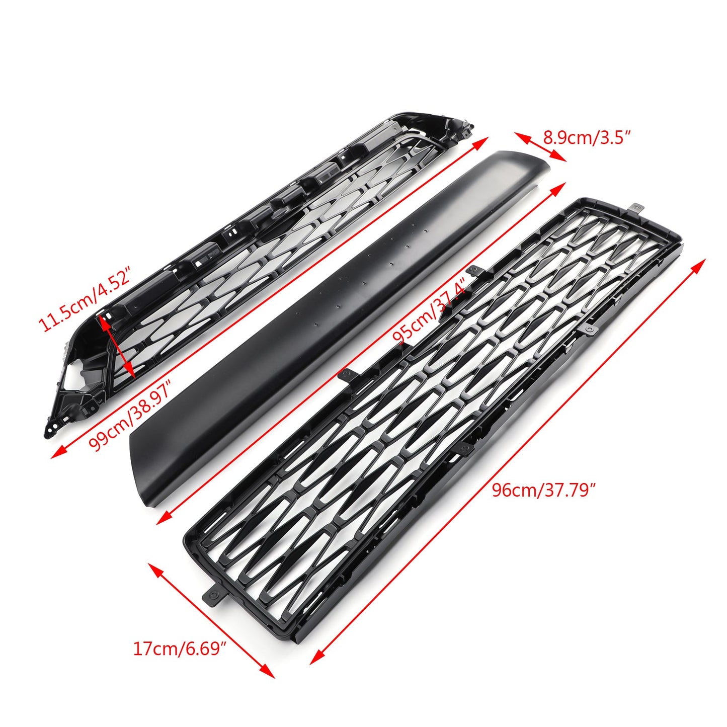 Toyota 2014-2019 4Runner TRD PRO PZ323-35056 PZ327-35053 3 Piece Front Bumper Grille Replacement Kit