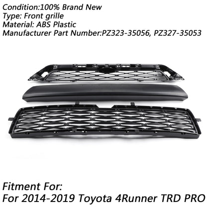 Toyota 2014-2019 4Runner TRD PRO PZ323-35056 PZ327-35053 3 Piece Front Bumper Grille Replacement Kit
