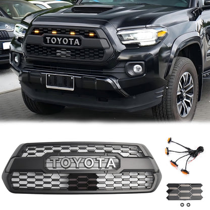 2016-2023 Toyota Tacoma Front Grill TRD PRO Front Bumper Matte Black Grille Kit