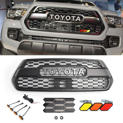 2016-2023 Toyota Tacoma Front Grill TRD PRO Front Bumper Matte Black Grille Kit