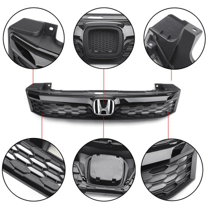 Honda 2012 Civic Sedan 4Doors Black SI Style Front Conversion Bumper Grille