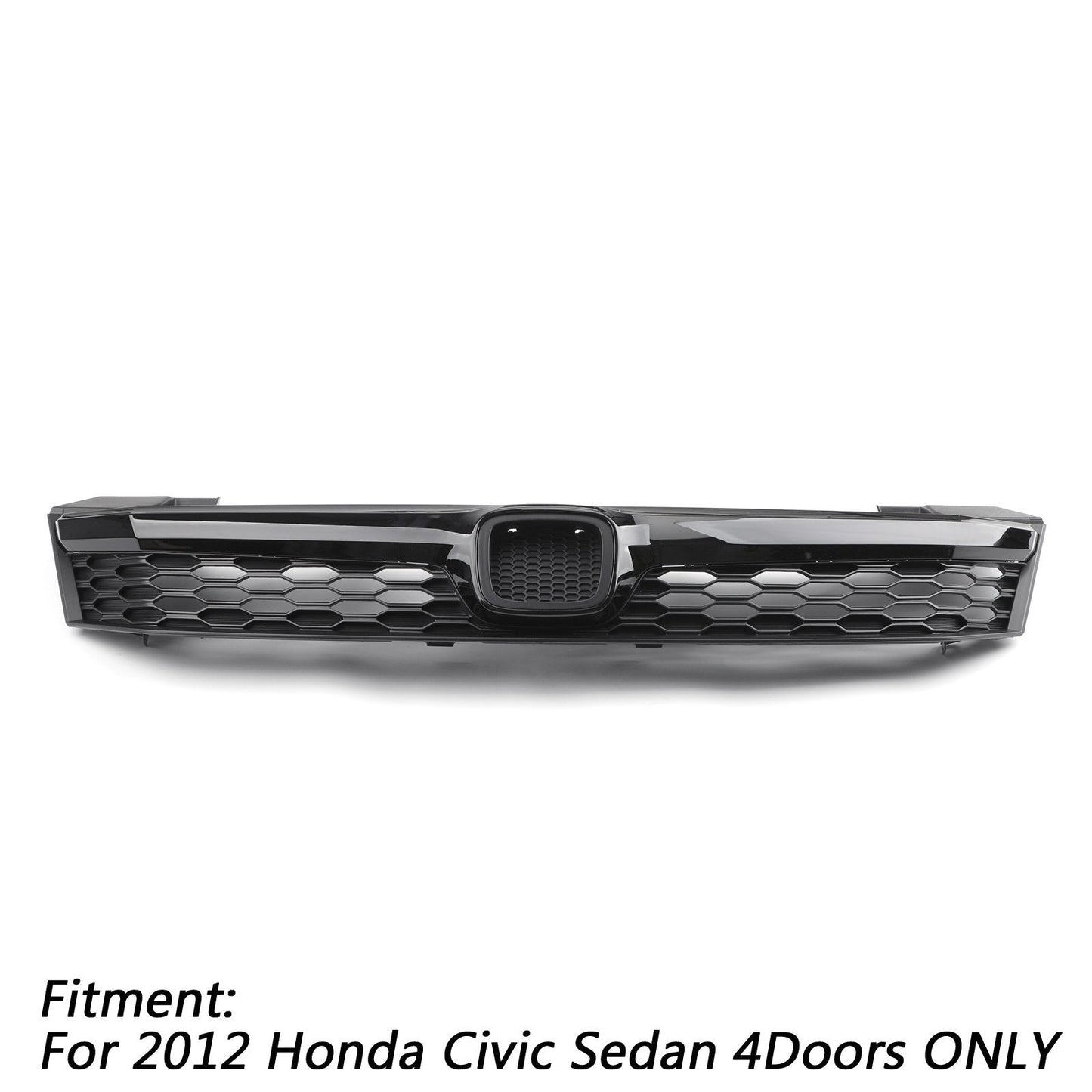 Honda 2012 Civic Sedan 4Doors Black SI Style Front Conversion Bumper Grille