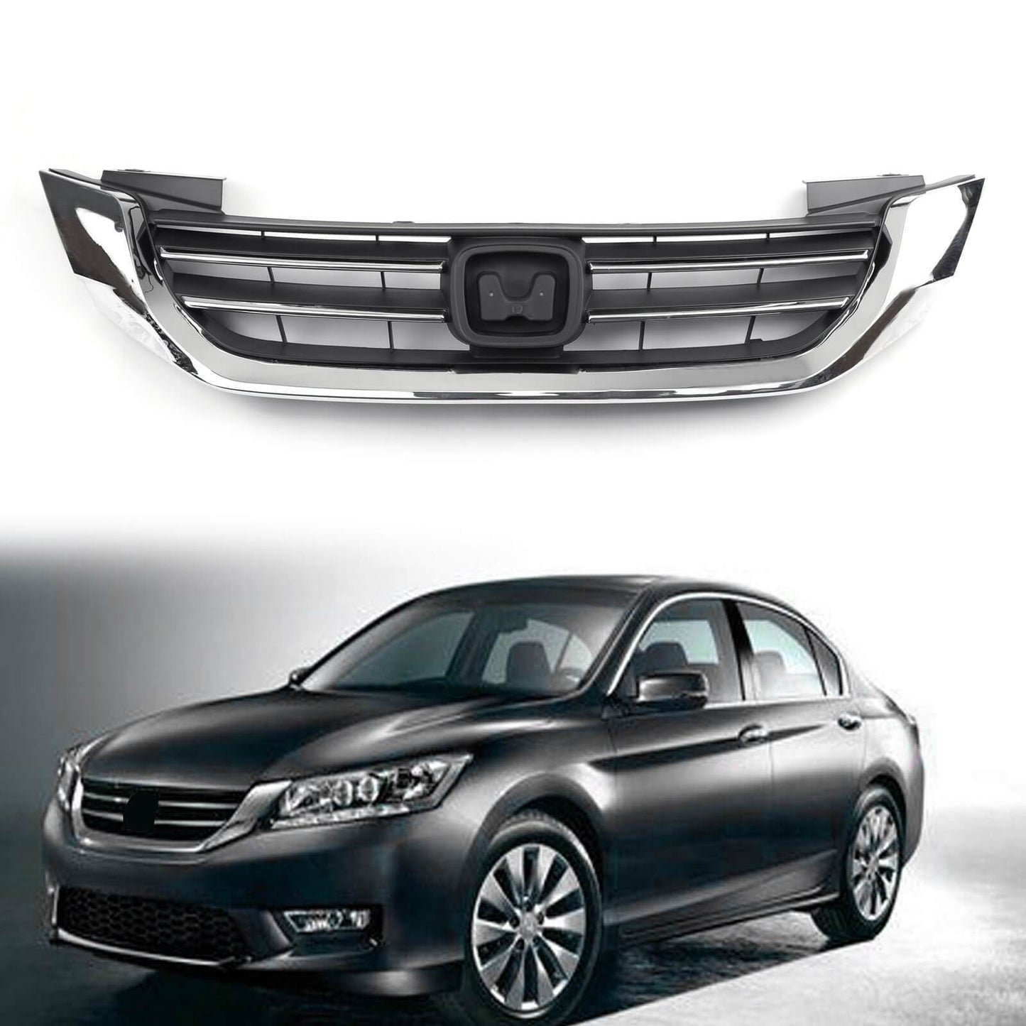 Honda 2013-2015 Accord Front Bumper Radiator Upper Grille With Logo