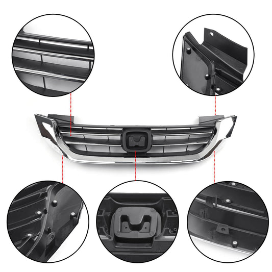 Honda 2013-2015 Accord Front Bumper Radiator Upper Grille With Logo