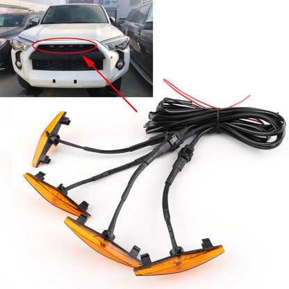 2014-2019 Toyota 4Runner TRD PRO 2 Piece Front Bumper Grill Replacement Blcak Grille