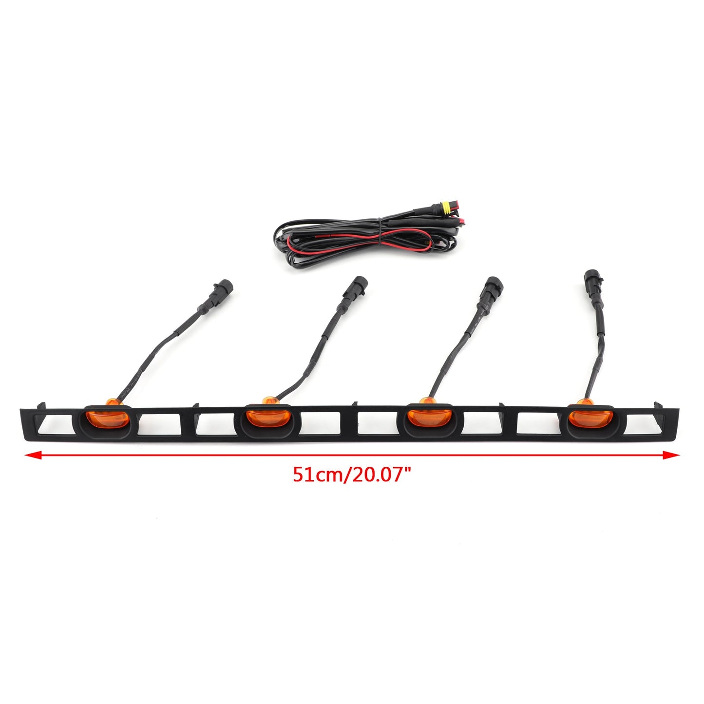 TRD PRO Grill For 2012-2015 Toyota Tacoma Front Bumper Replacement Black Grille W/ LED & Letter