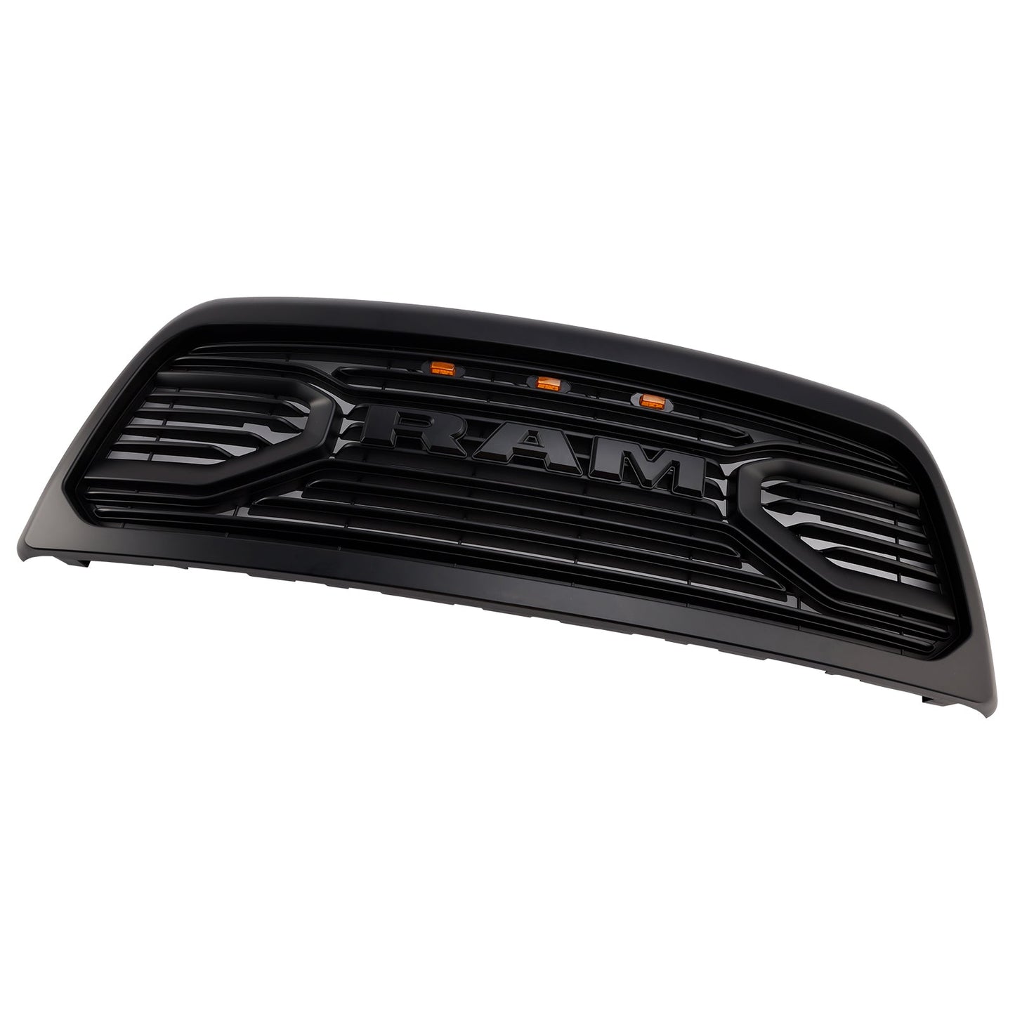 Big-Horn Style | Dodgae Ram 2500 3500 | Matt Black Grille | 2013-2018 | Air Intake Radiator Bumper Front Grill With LED